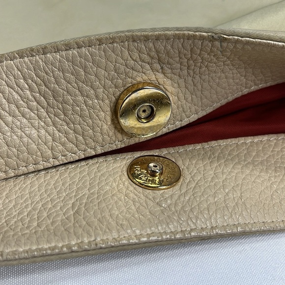 Dooney & Bourke Tan/Cream Hobo Satchel Bag, Nylon & Leather - Picture 12 of 16